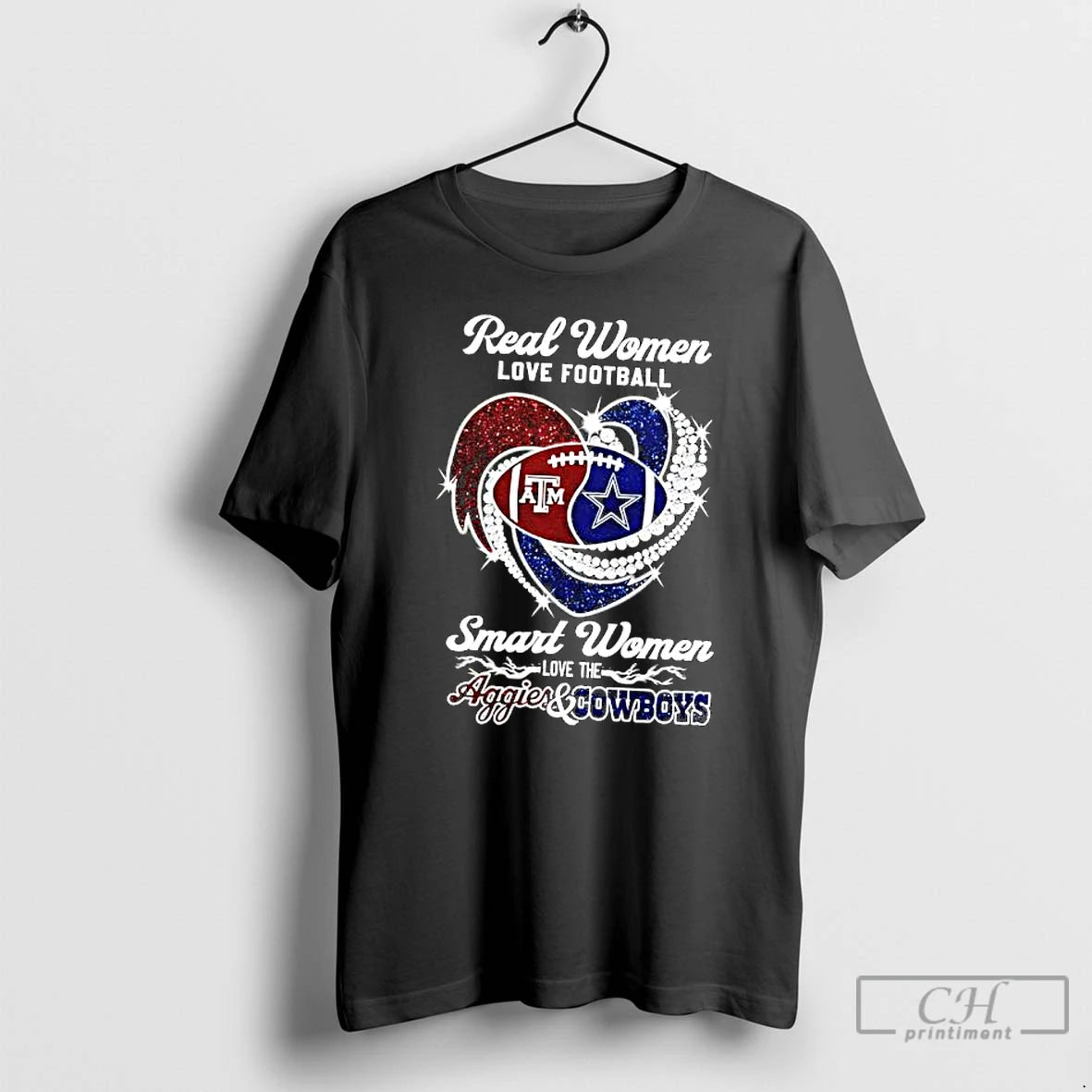 Premium Real Women Love Football Smart Women Love The Aggies Cowboys T-Shirts, Hoodie, Sweatshirt | CiraTrend.com