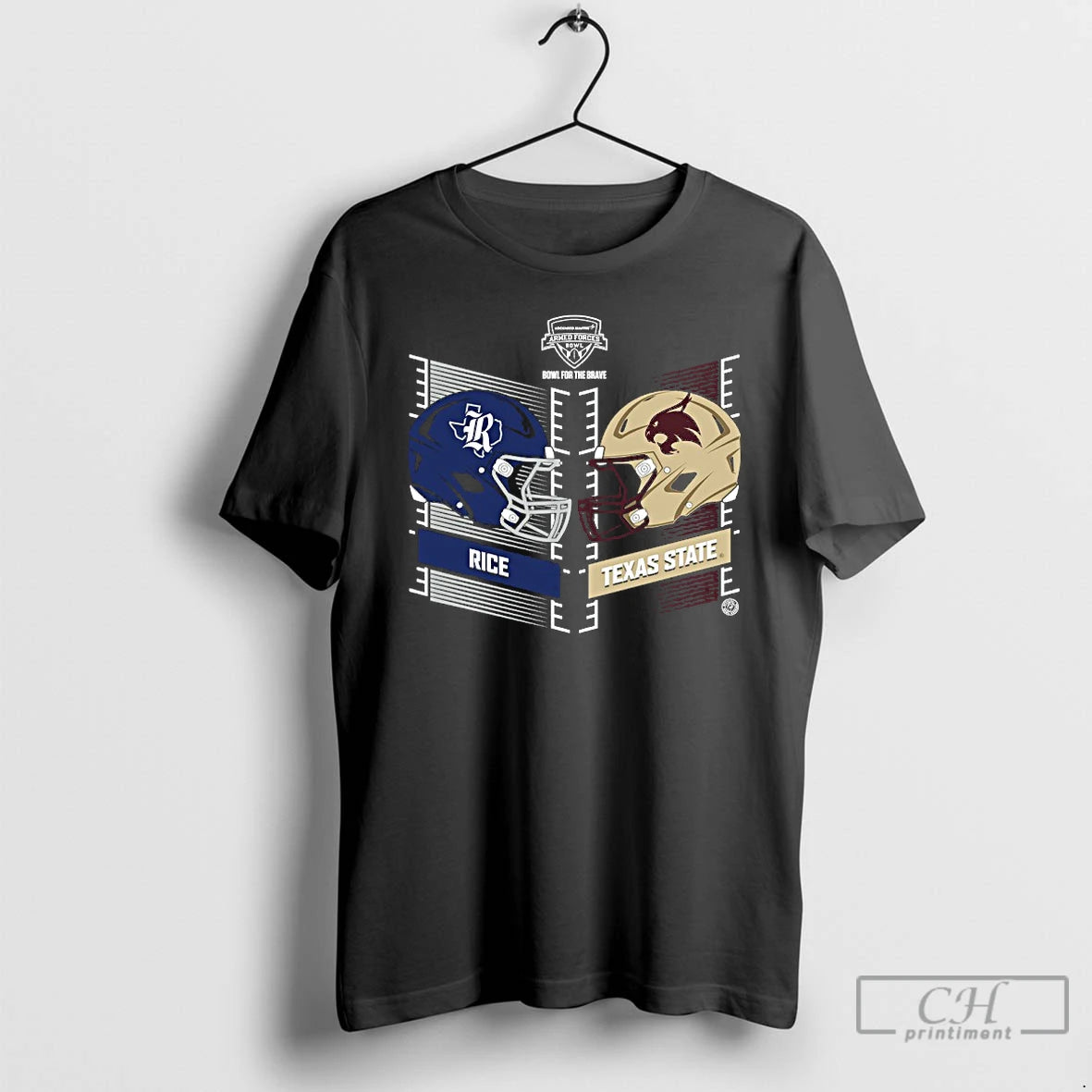 Premium Rice Owls Vs Texas State Bobcats Armed Forces Bowl Helmet 2025 T Shirts Sweater Hoodie, Sweatshirt | CiraTrend.com