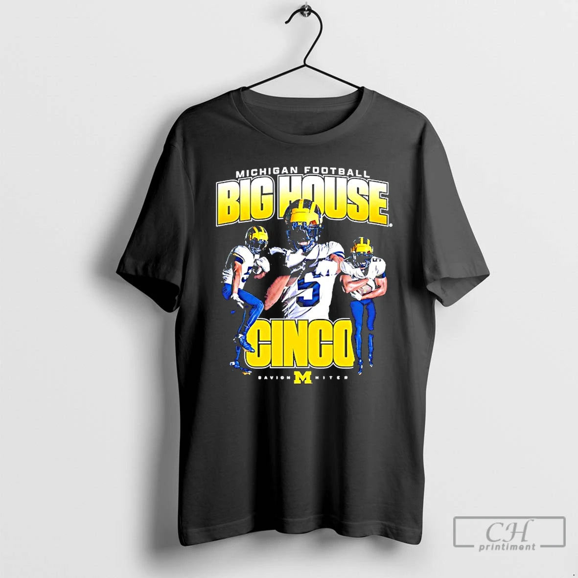 Premium Savion Hiter Big House Cinco Michigan Wolverines Graphic T-Shirts, Hoodie, Sweatshirt | CiraTrend.com