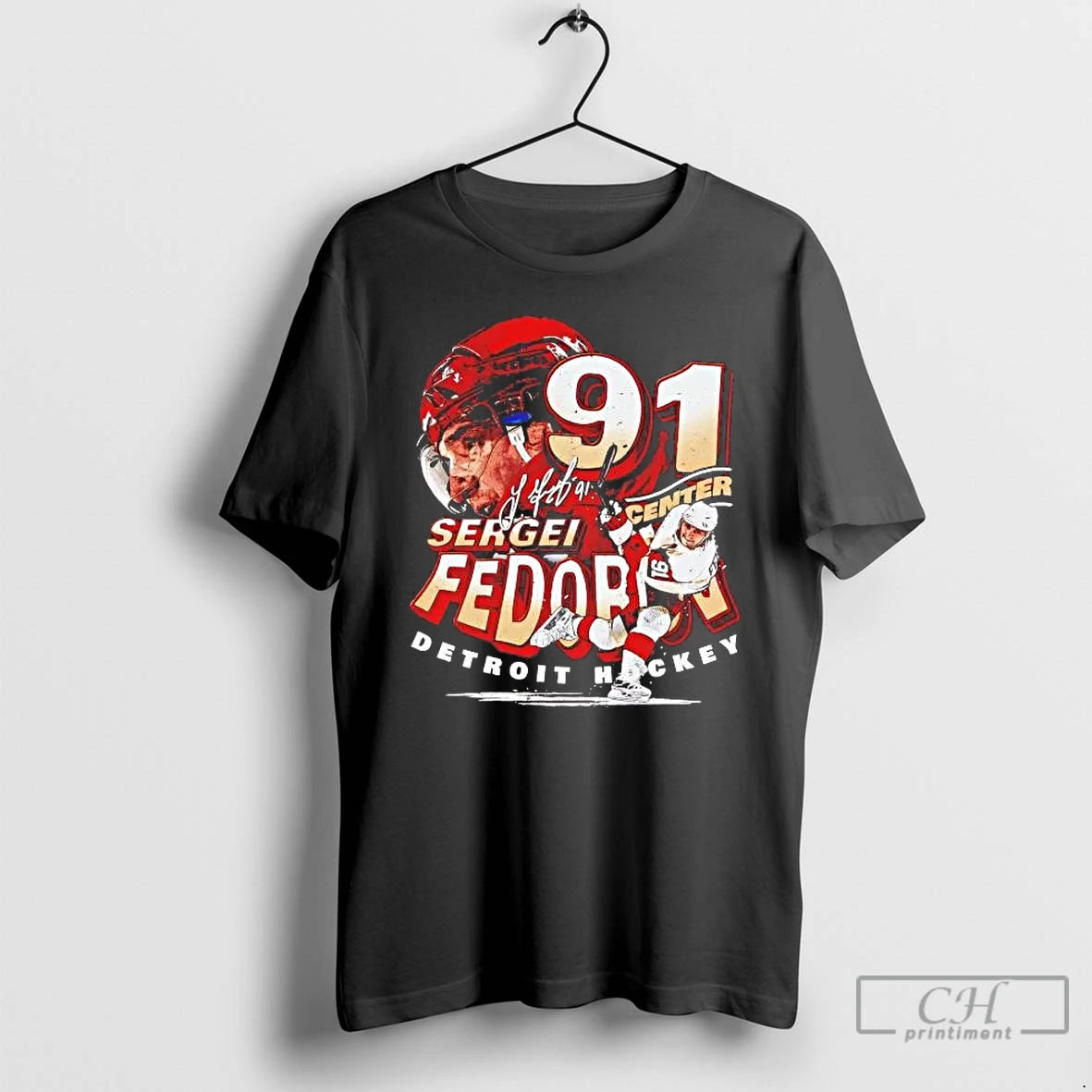 Premium Sergei Fedorov 91 Center Picture Collage Detroit Hockey T-Shirts, Hoodie, Sweatshirt | CiraTrend.com