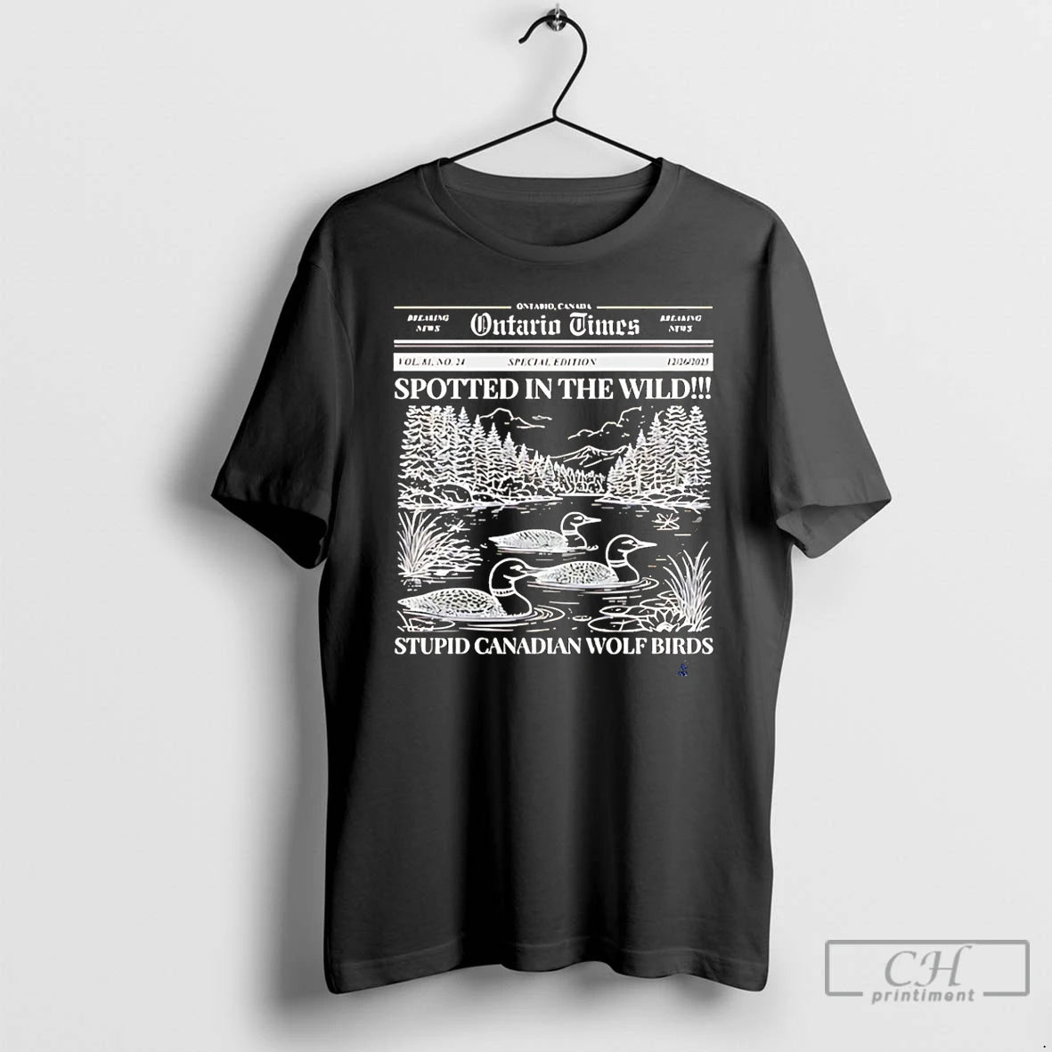 Premium Spotted In The Wild Canada Nature Stupid Canadian Wolf Bird T-Shirts, Hoodie, Sweatshirt | CiraTrend.com