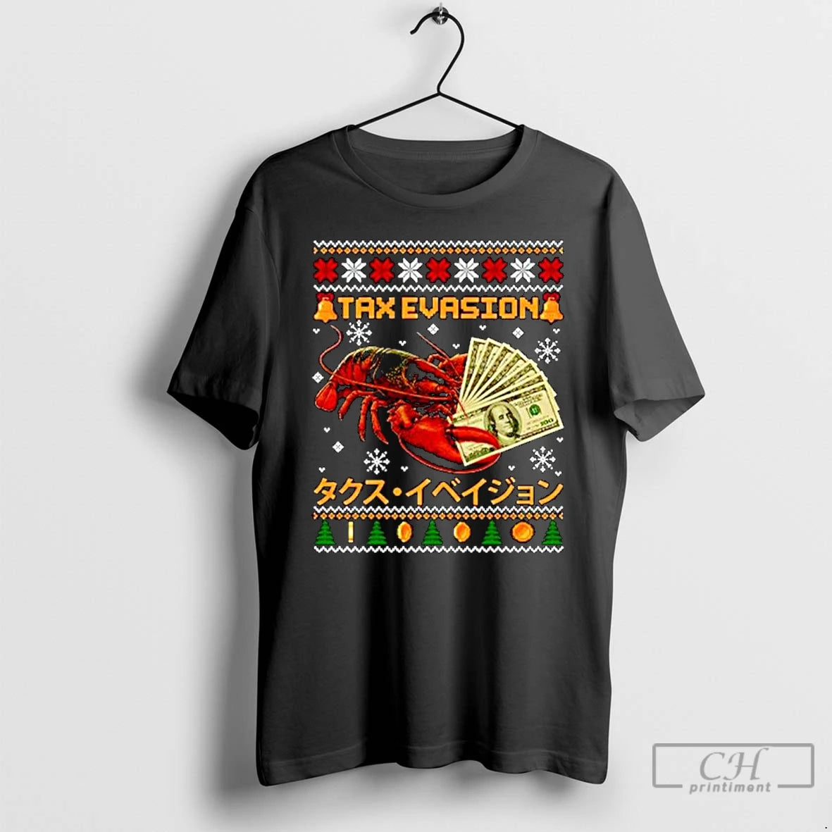 Premium Tax Evasion Lobster Ugly Christmas Ornaments T-Shirts, Hoodie, Sweatshirt | CiraTrend.com