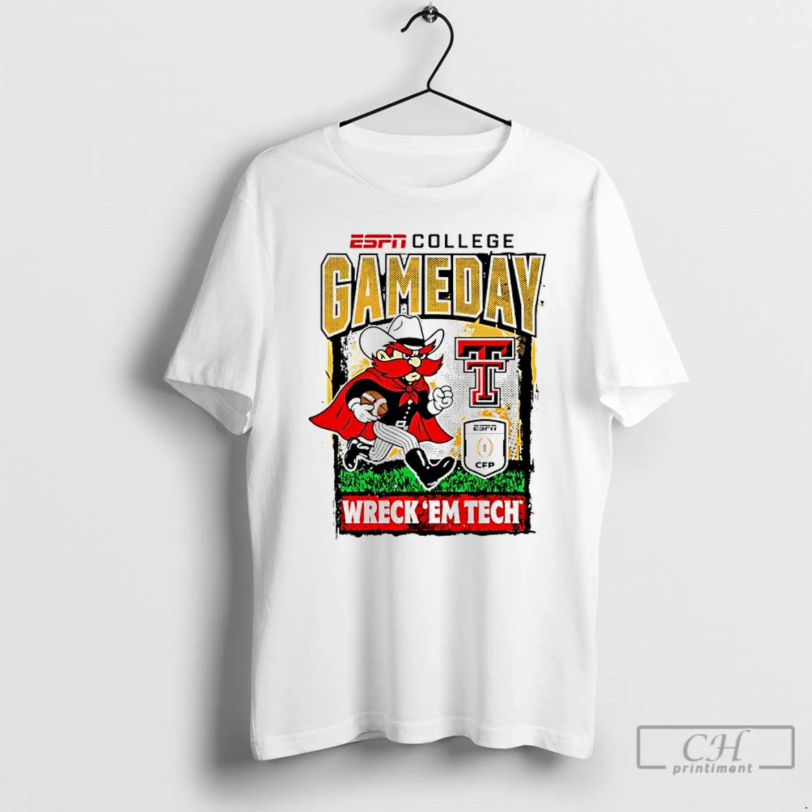 Premium Texas Tech Red Raiders 2025 26 College Football Playoff Gameday Wreck %ce%b3cyem Tech Mascot T-Shirts, Hoodie,...