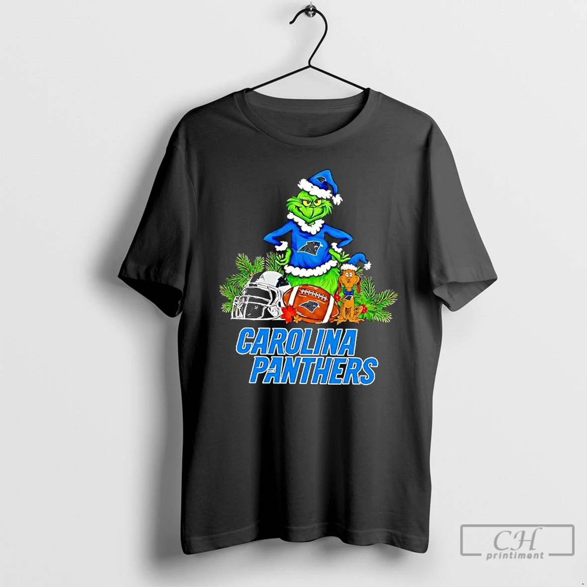 Premium The Grinch And Max Carolina Panthers Christmas Helmet Items T-Shirts, Hoodie, Sweatshirt | CiraTrend.com
