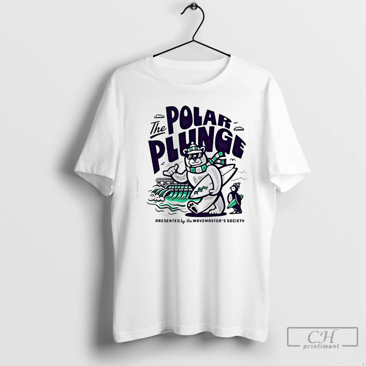 Premium The Polar Plunge The Wavemasters Society Bear And Penguin T-Shirts, Hoodie, Sweatshirt | CiraTrend.com