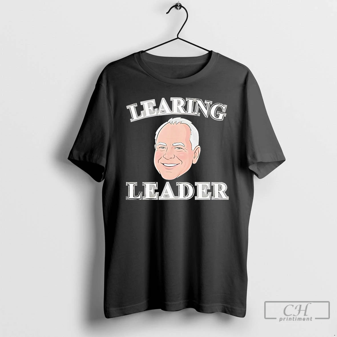 Premium Tim Walz Big Face Cartoon Learning Leader T-Shirts, Hoodie, Sweatshirt | CiraTrend.com