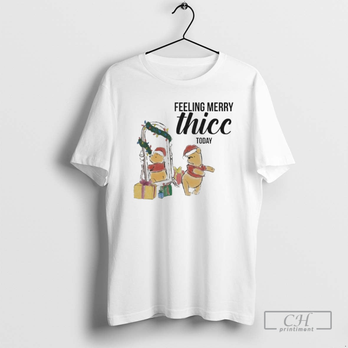 Premium Winnie The Pooh Feeling Merry Christmas Thic Today Shirt Sweater Hoodie, Sweatshirt | CiraTrend.com