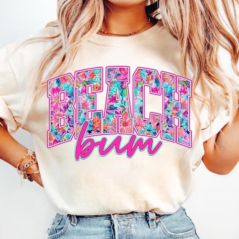Preppy Beach Bum Retro Floral Summer Vibes Girly Aesthetic T-Shirt Hoodie, Sweatshirt | CiraTrend.com