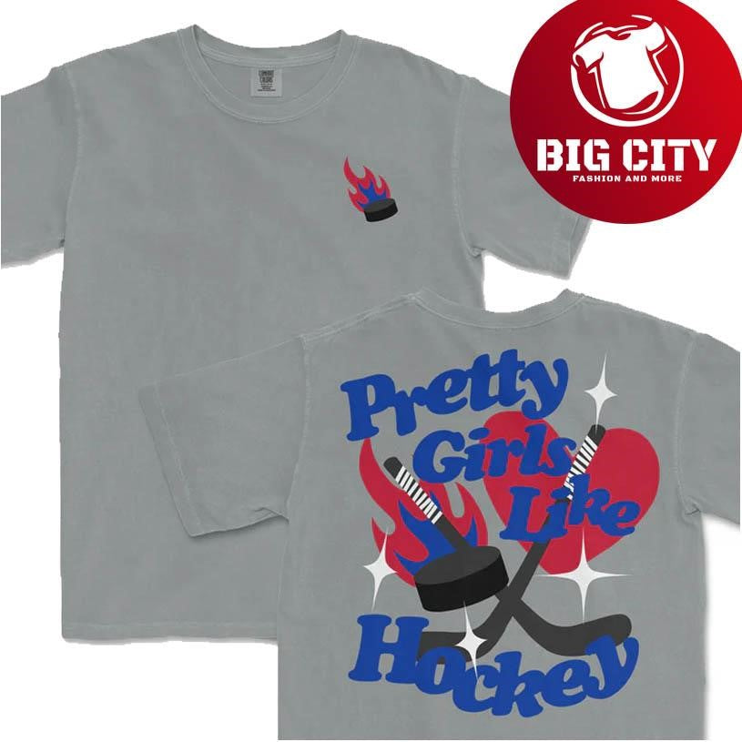 Pretty Girls Like Hockey Two Sided Shirt