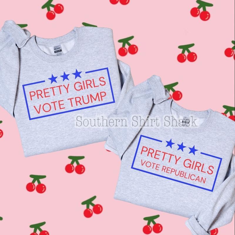 Pretty Girls Vote Sweatshirt Tops Hoodie Sweaters T-Shirts | CiraTrend.com