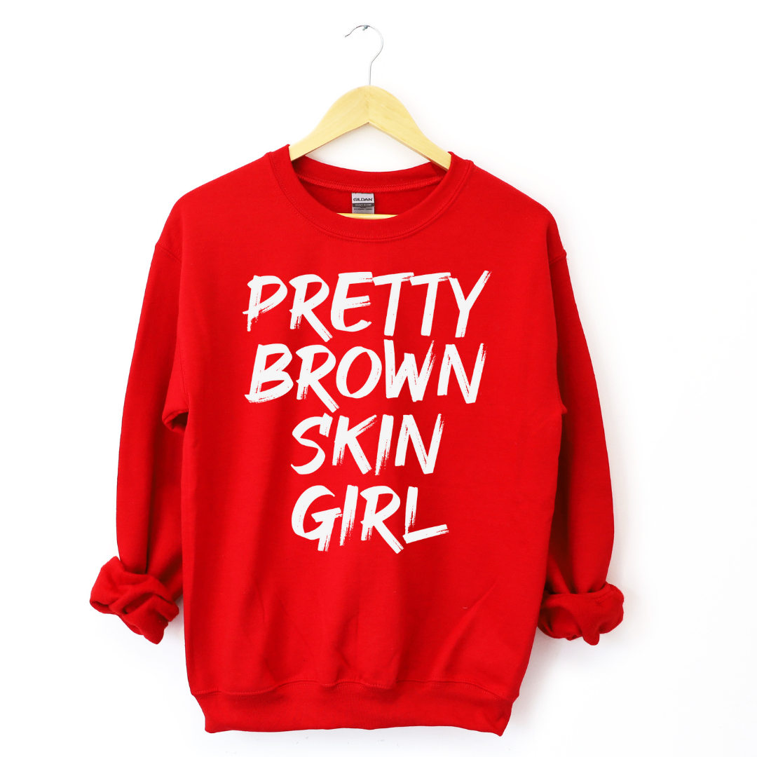 Pretty Brown Skin Girl Unisex Sweatshirt T-Shirts, Hoodie | CiraTrend.com (Image 1)