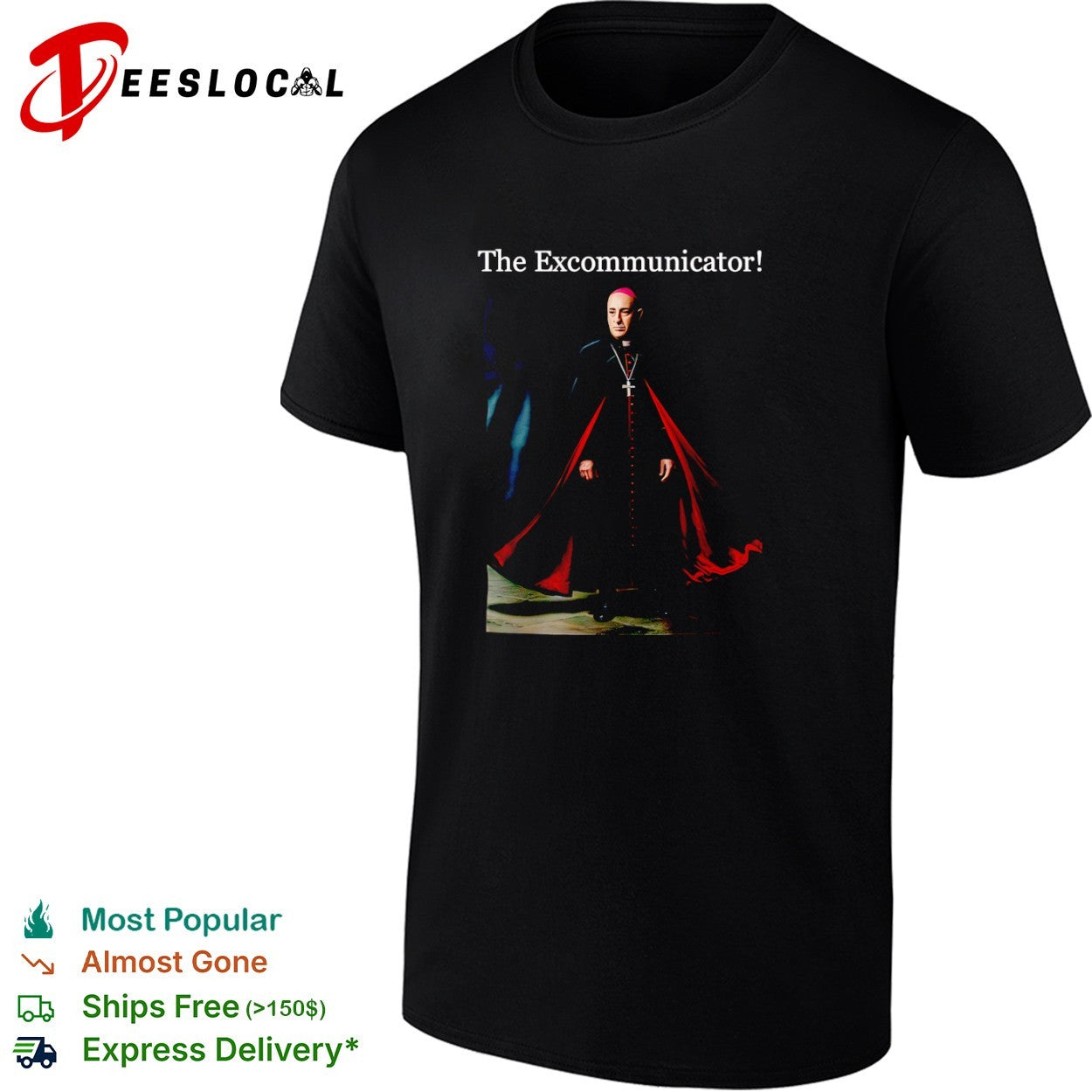 Priest red cape the excommunicator shirt