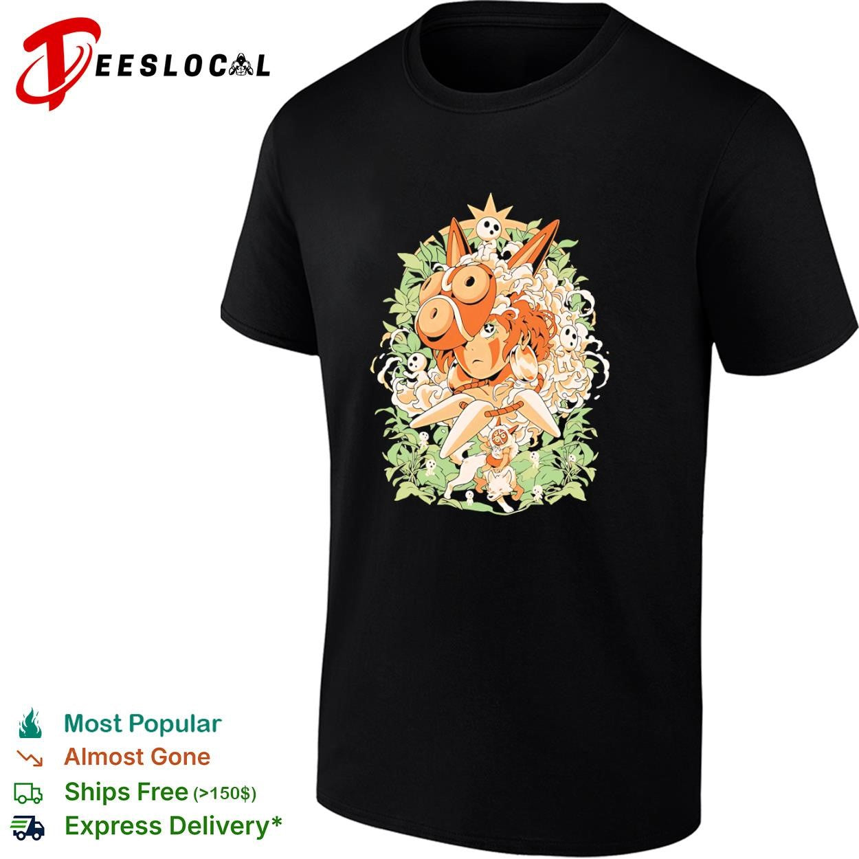 Princess Mononoke Moro and kodama Forest of the Gods shirt