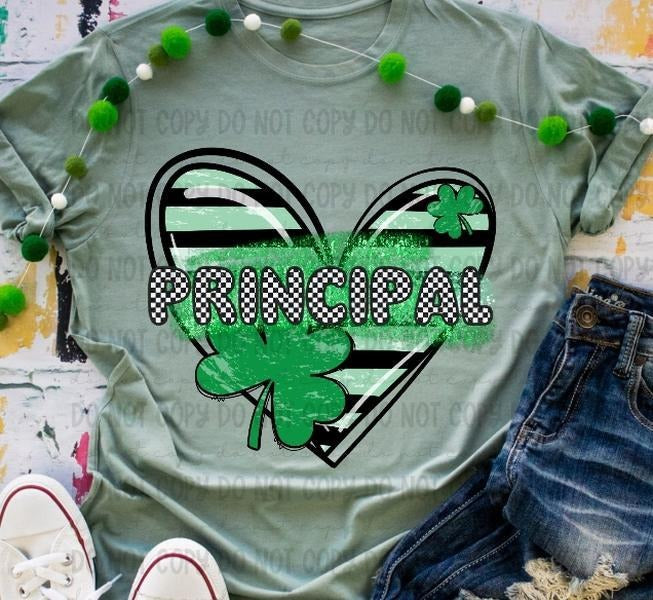 Principal Clover Heart DTF Transfers - THIS IS NOT A SHIRT Hoodie, Sweatshirt | CiraTrend.com