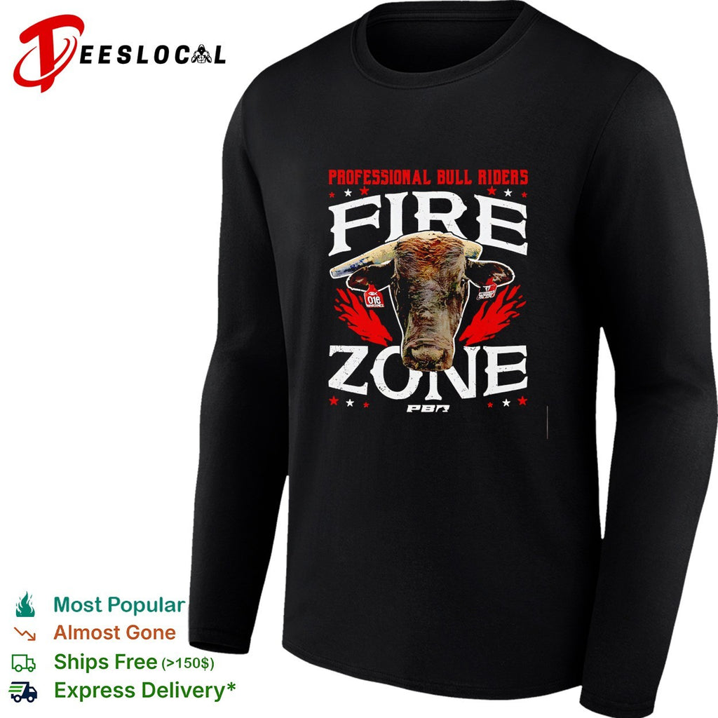 Professional Bull Riders fire zone bull shirt