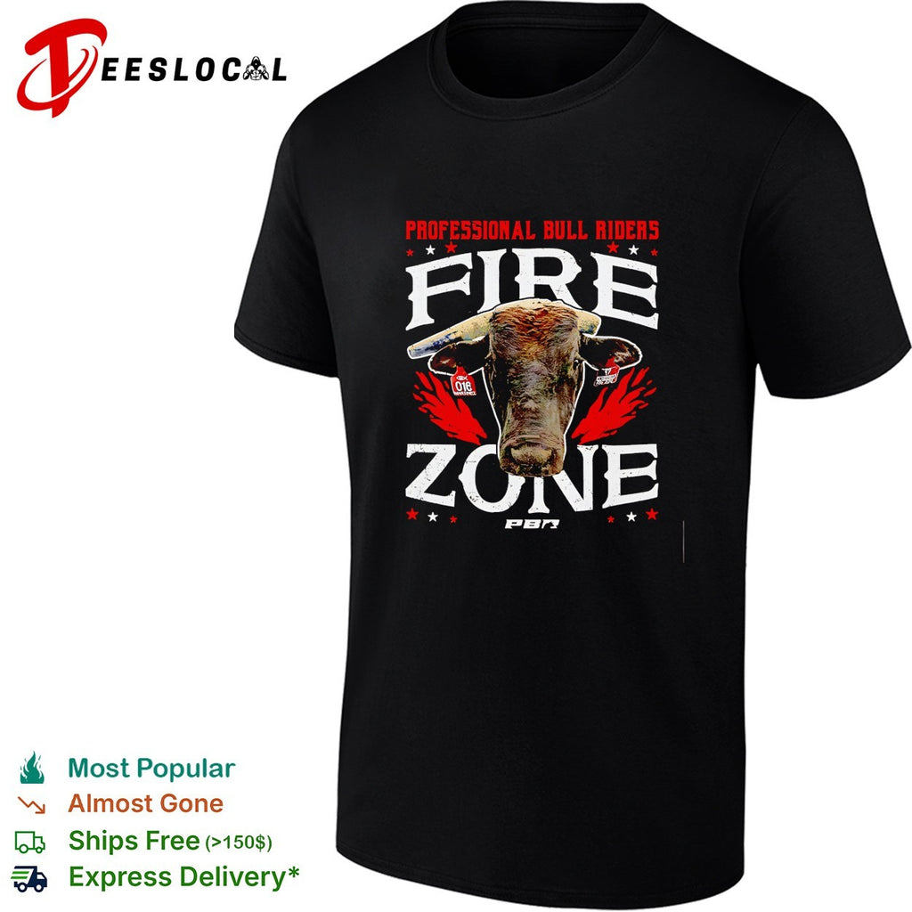 Professional Bull Riders fire zone bull shirt