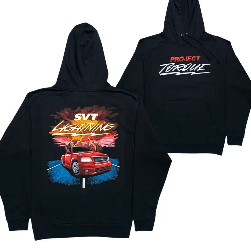 Project Torque Ford Lightning Hoodie - Men's Truck Apparel, Car Merchandise, Casual Wear for Auto Enthusiasts T-Shirts,...