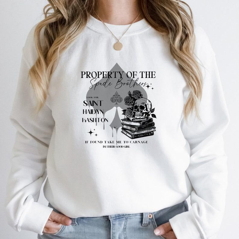 Property of the Spade Brothers, Smut Shirt, Carnage, Dark Romance Merch, Smut Reader T Shirt, Spicy Book Club TShirt,...