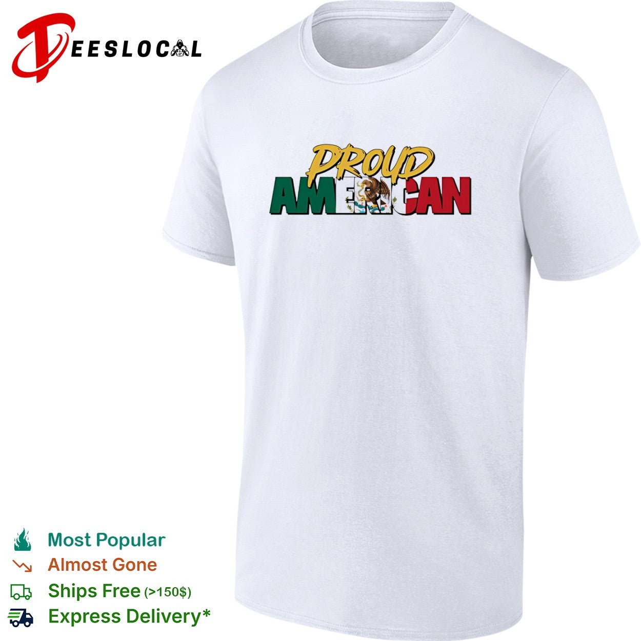 Proud American Mexico eagle flag patriotic shirt
