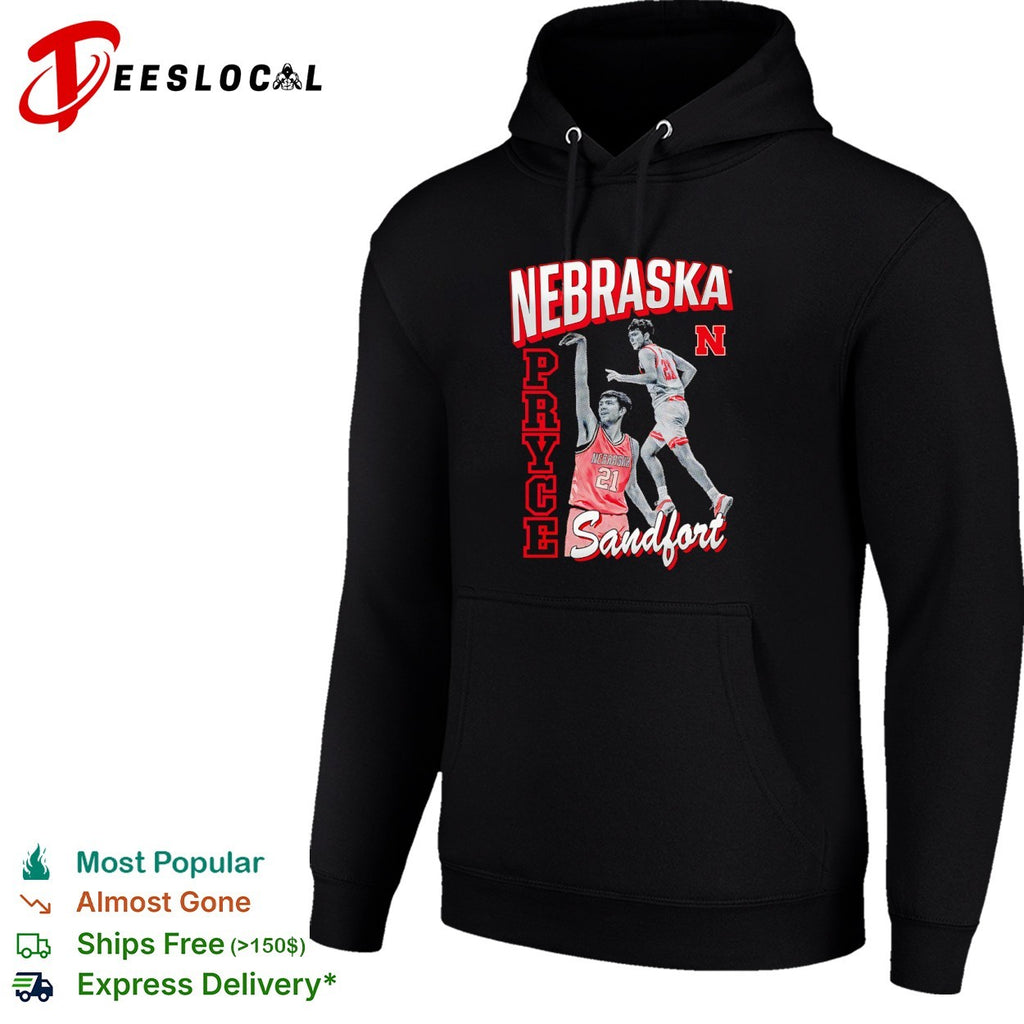 Pryce Sandfort Nebraska Cornhuskers NCAA Basketball shirt