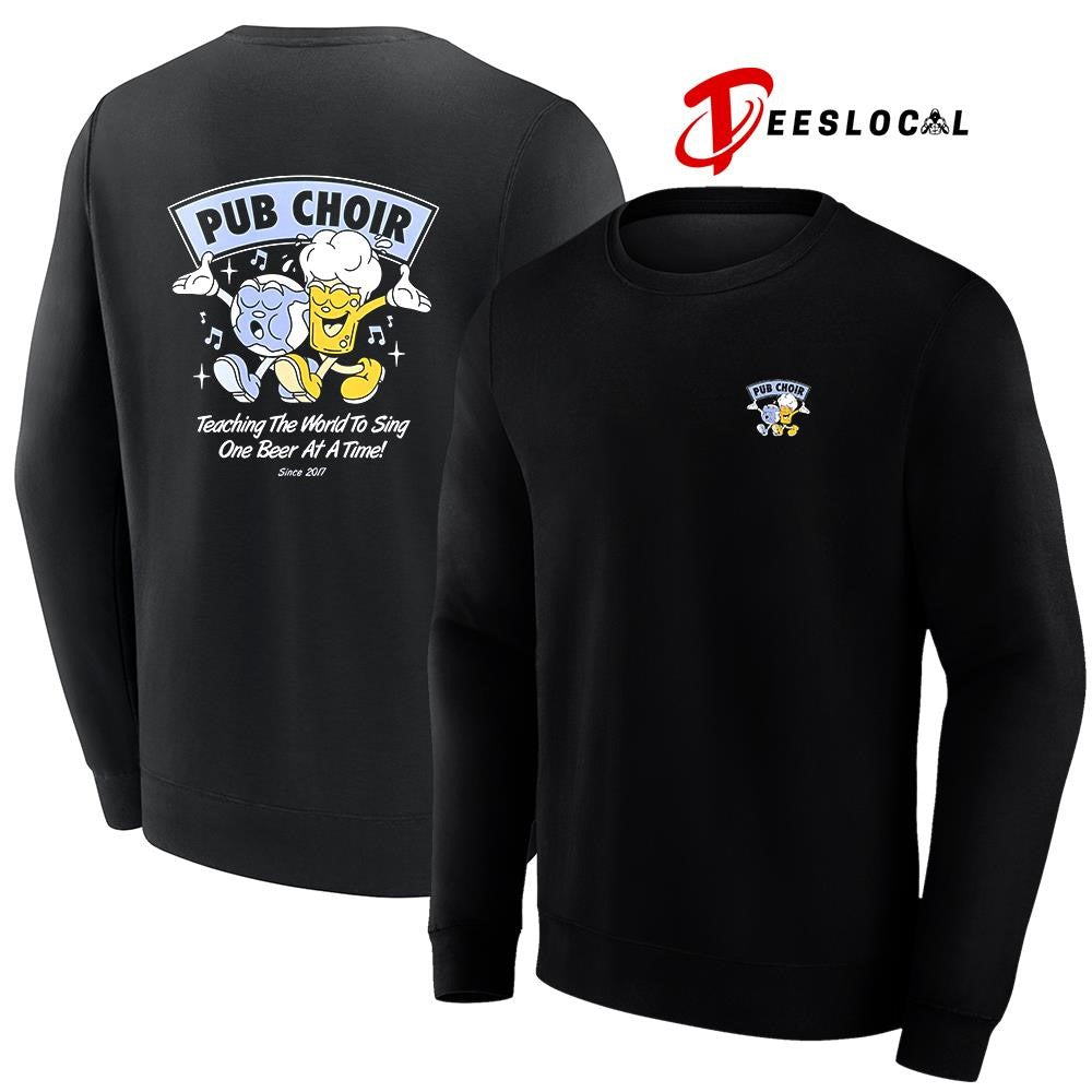 Pub Choir teaching the world to sing one beer at a time mascot shirt
