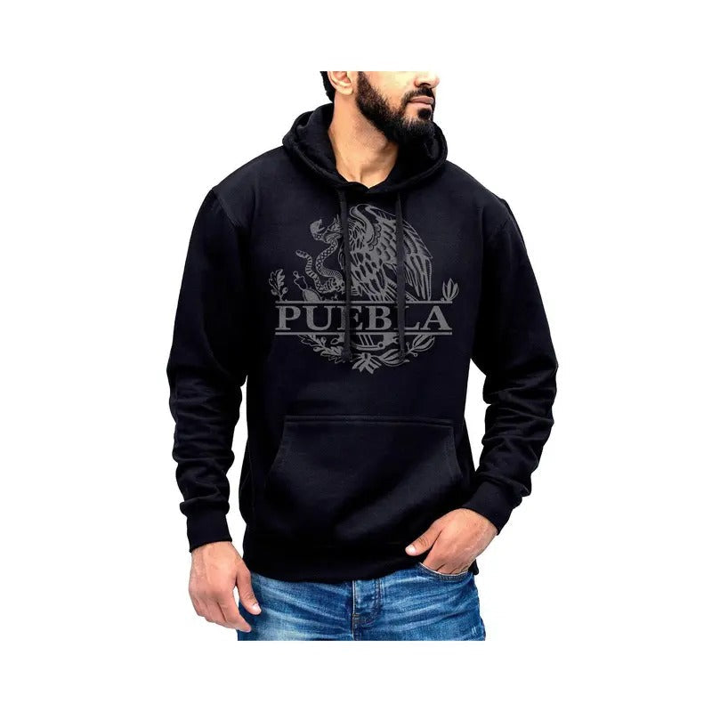 Puebla Mexico Eagle Emblem Hoodie Sweatshirt Cotton Fabric T-Shirts | CiraTrend.com