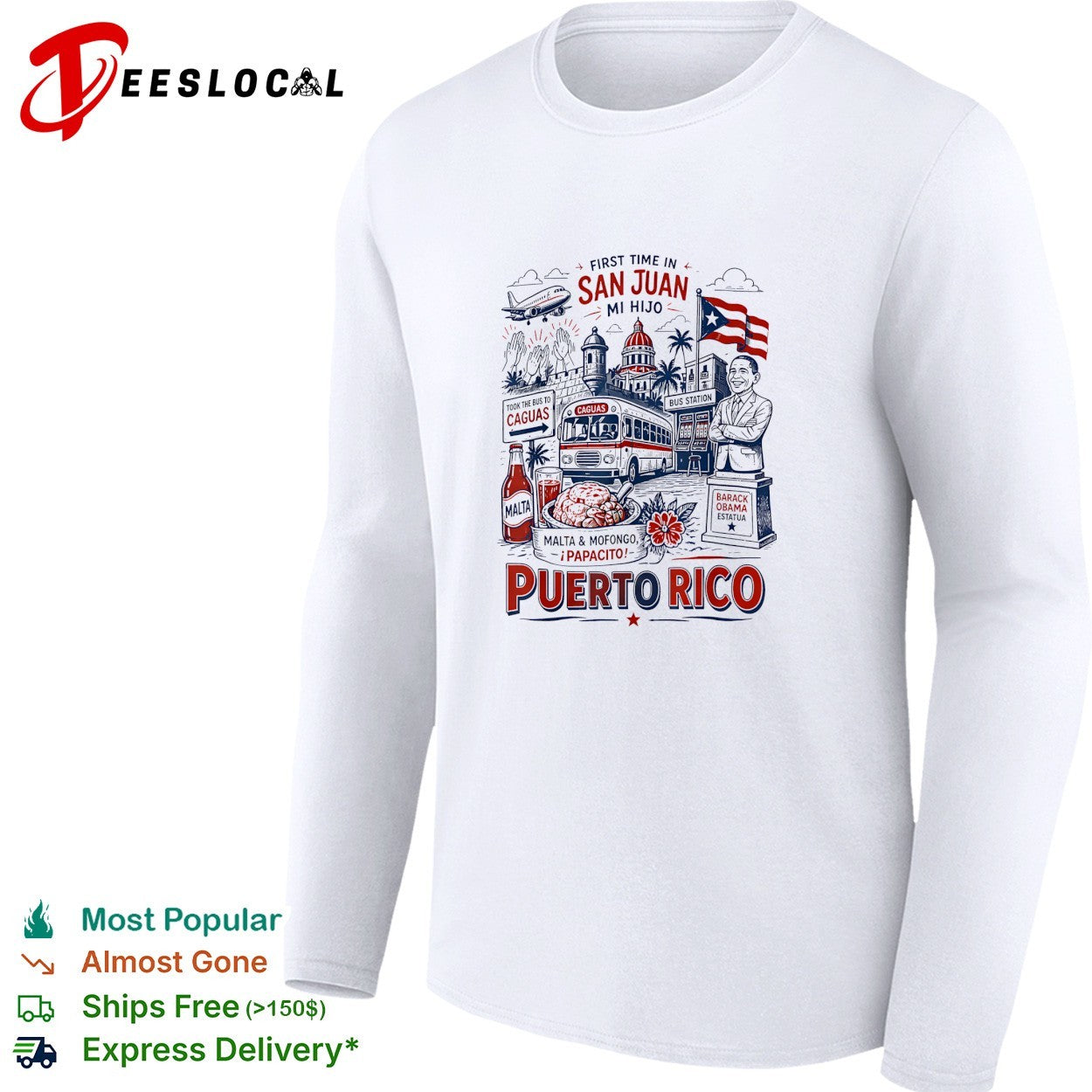 Puerto Rico San Juan travel poster shirt