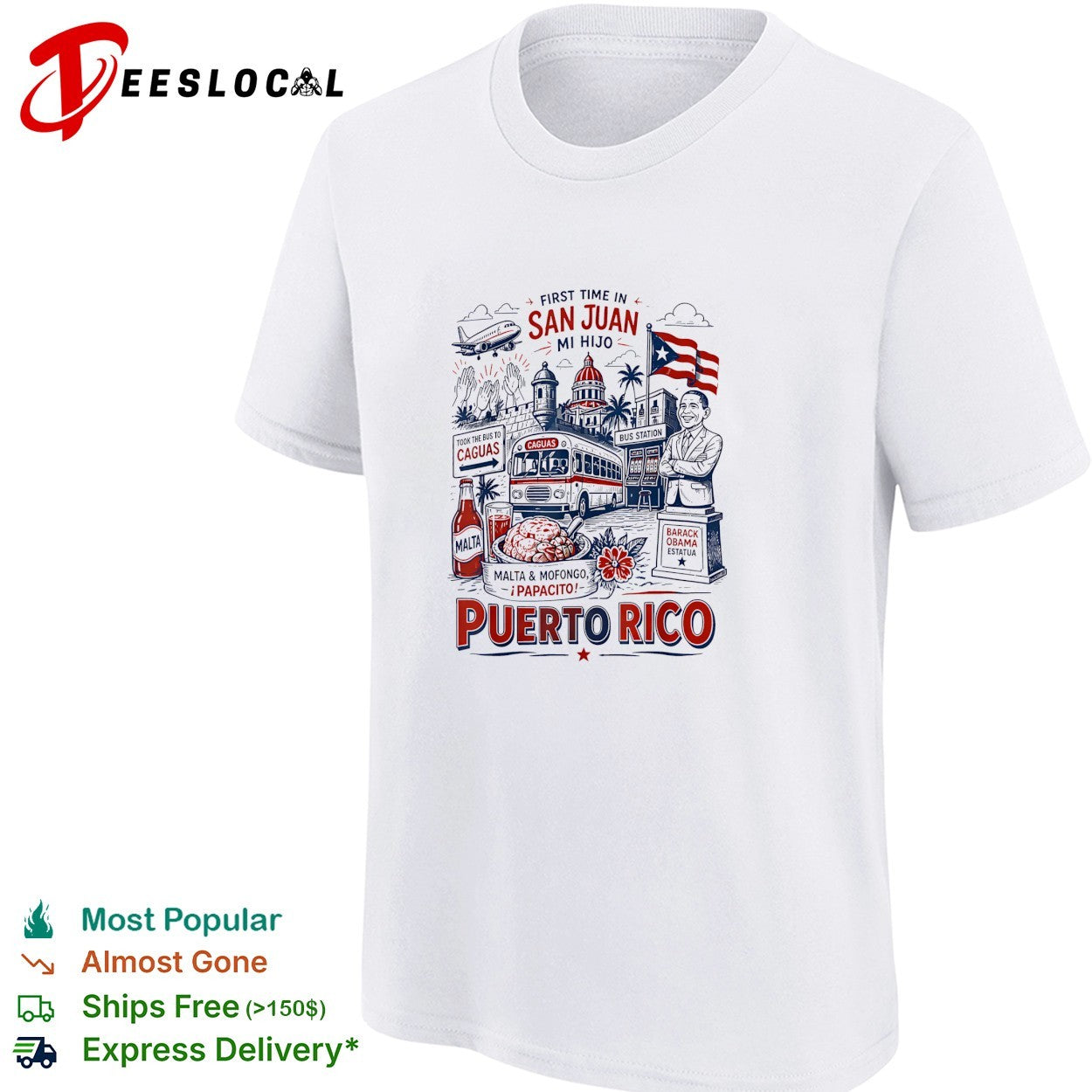 Puerto Rico San Juan travel poster shirt
