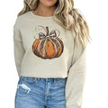 Pumpin Coquette Fall & Halloween Sweatshirt for Women, Pumpkin Season Minimalist Long Sleeve Crewneck Pullover Sweater,...