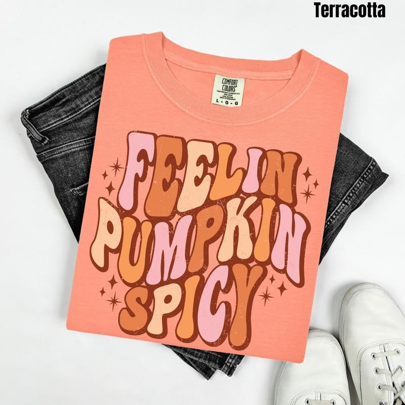 Pumpkin Spicy Comfort Colors T-Shirt 'NLB' Hoodie, Sweatshirt | CiraTrend.com