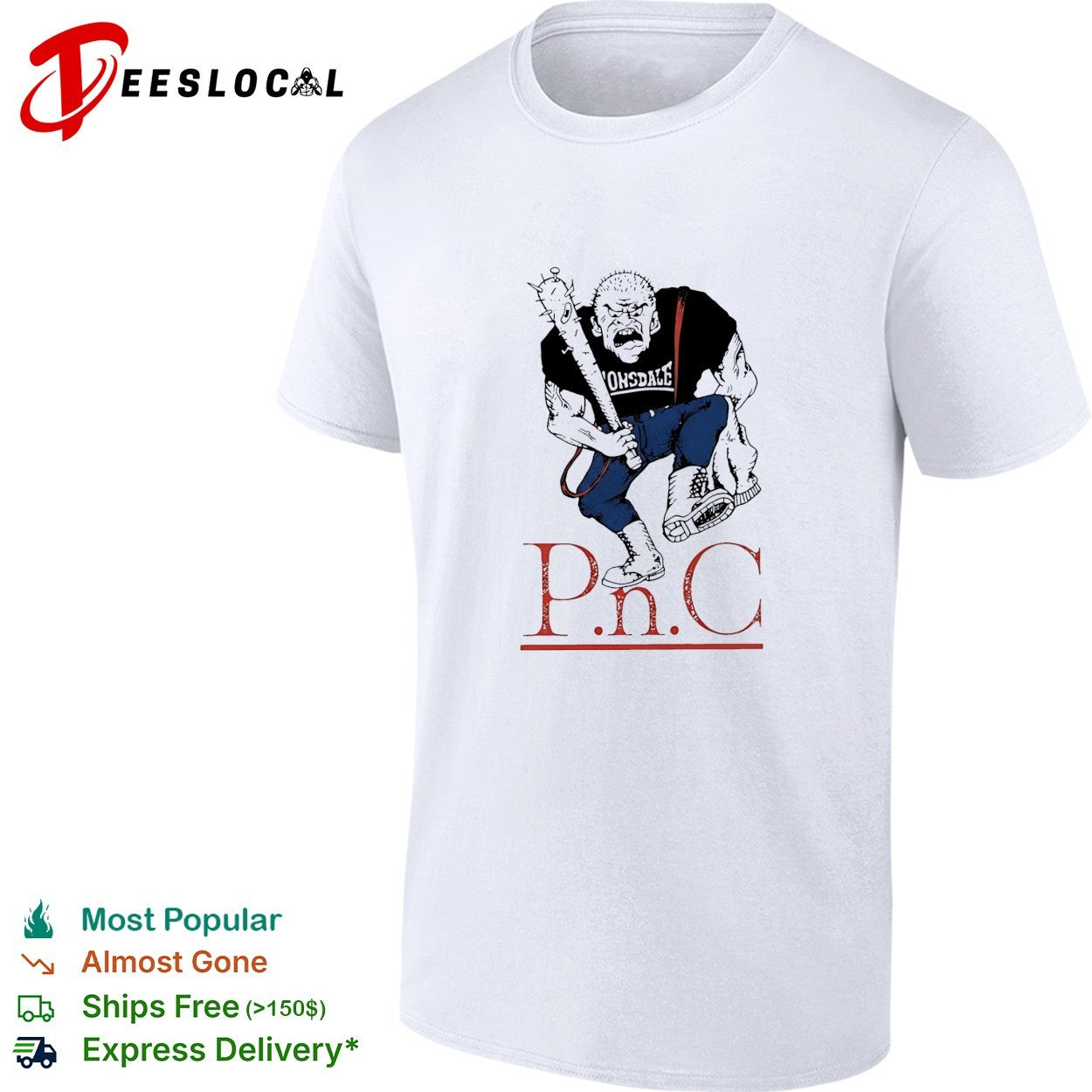 Punk Skinhead Lonsdale Spiked Bat shirt