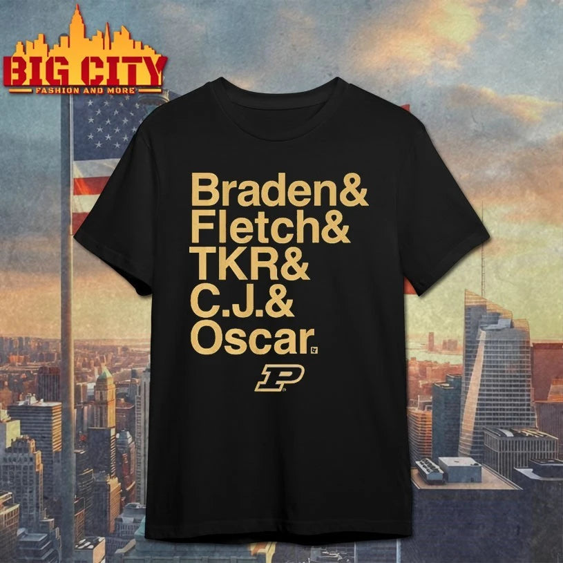 Purdue Boilermakers Braden Fletch TKR CJ And Oscar Ampersand Stars 2025-26 shirt