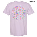 Purple Blossoms Monogram Comfort Colors T-Shirt 'NLB' Hoodie, Sweatshirt | CiraTrend.com