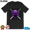 Purple Smoke Skull with Crossed Drumsticks Drummer T Shirt