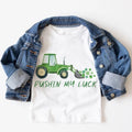 Pushin My Luck Construction St Patrick's Day Boys Watercolor St Patty's Shirt Hoodie, Sweatshirt | CiraTrend.com