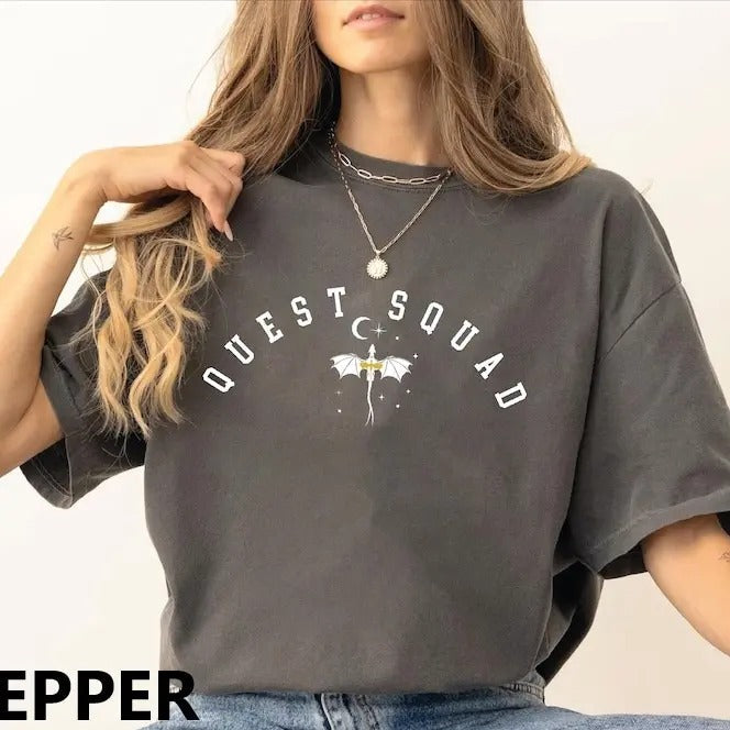 Quest Squad, Fourth Wing T-Shirt, Onyx Storm Shirt, Fantasy Book Dragon, Bookish Shirt, Xaden Riorson, Book Lovers, Gift...