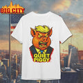 Quiet Piggy pig head graphic shirt