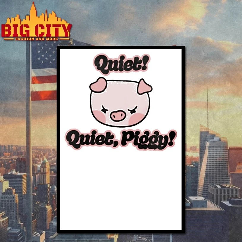 Quiet Quiet Piggy Cartoon Pig shirt