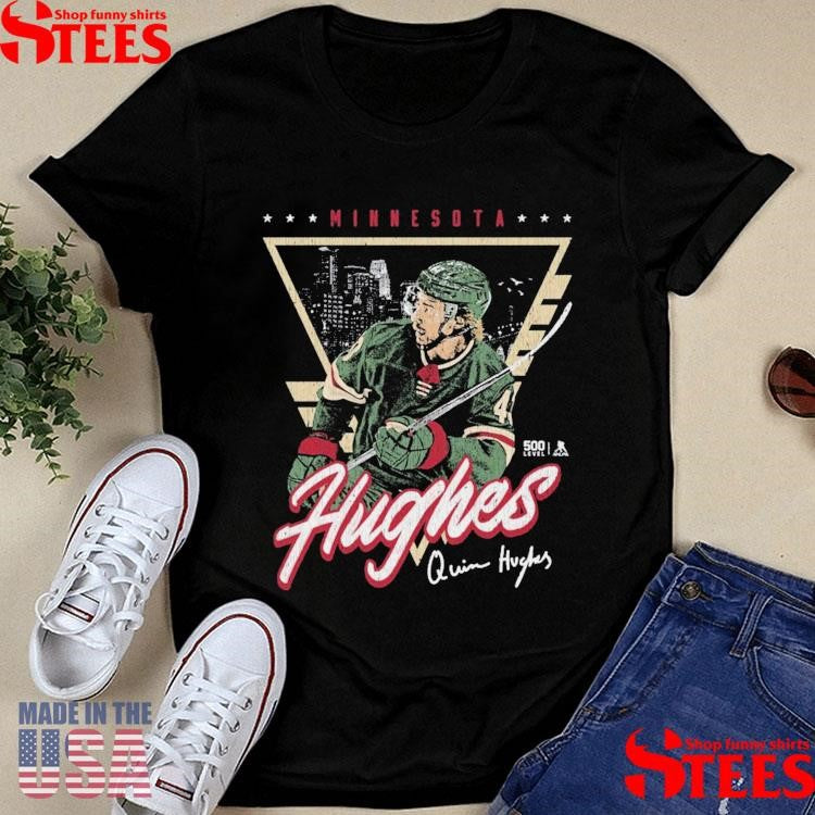 Quinn Hughes Minnesota Triangle Retro Shirt