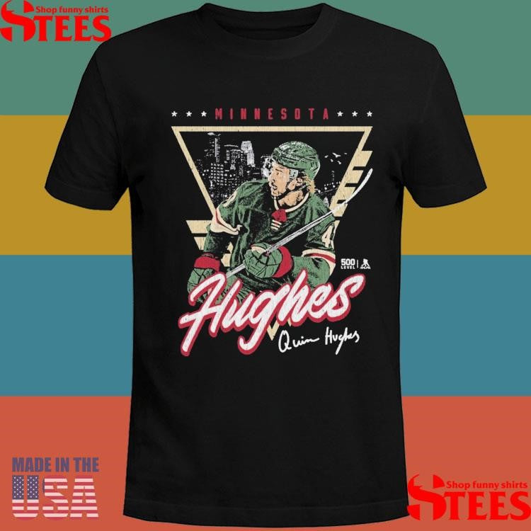 Quinn Hughes Minnesota Triangle Retro Shirt