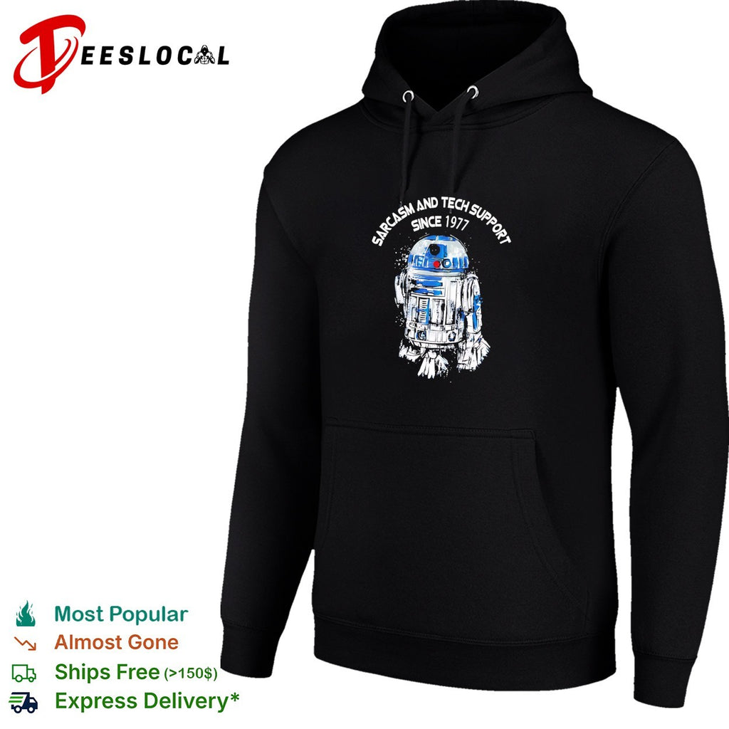 R2 D2 sarcasm and tech support since 1977 shirt