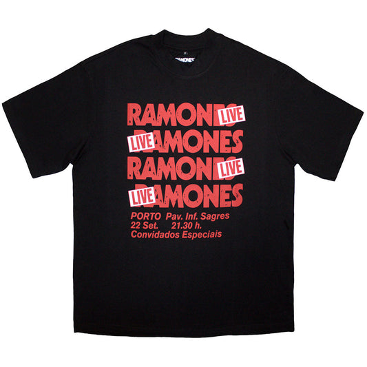 Ramones Oversized T-Shirt: Concert (Black)
