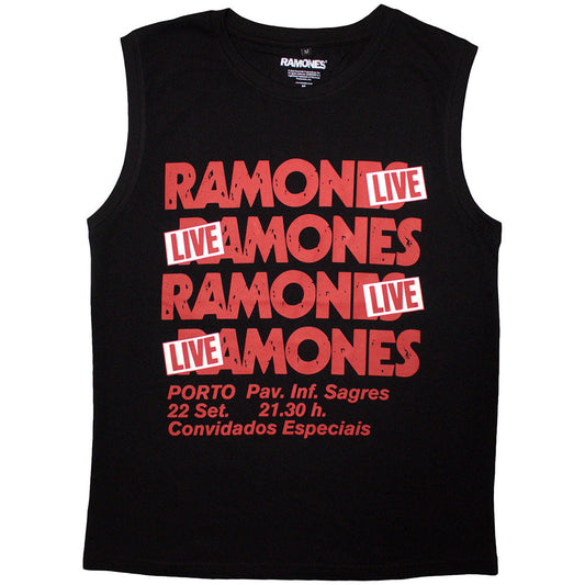 Ramones Tank T-Shirt: Concert (Black)