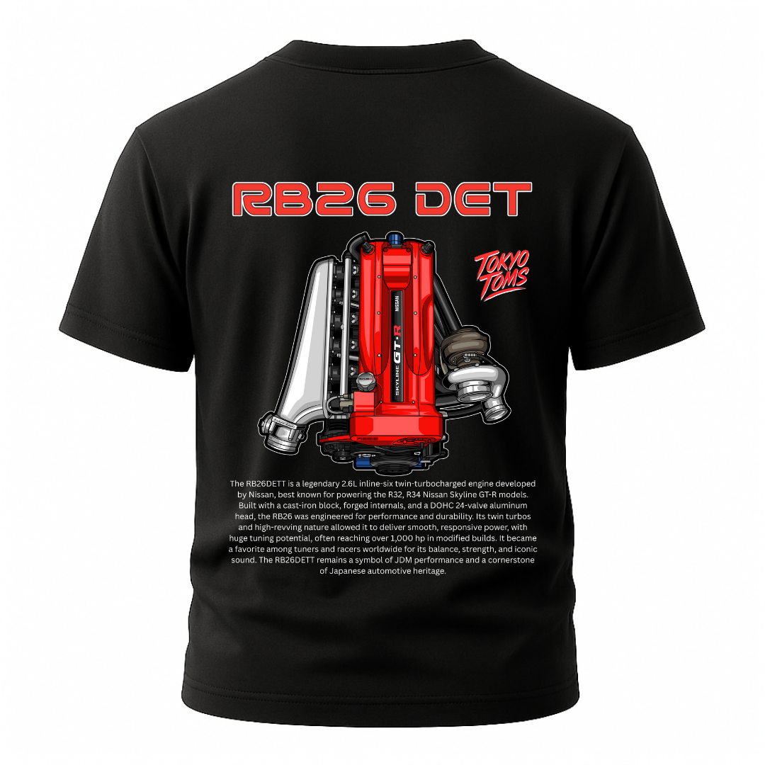 Nissan RB26 DET V2 Red - Unisex T-Shirt - Car Enthusiast - Drifting Drag JDM Hoodie, Sweatshirt | CiraTrend.com