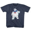 Real Ghostbusters Toddler S/S T-Shirt - Mr Stay Puft - Heather Vintage Navy Hoodie, Sweatshirt | CiraTrend.com
