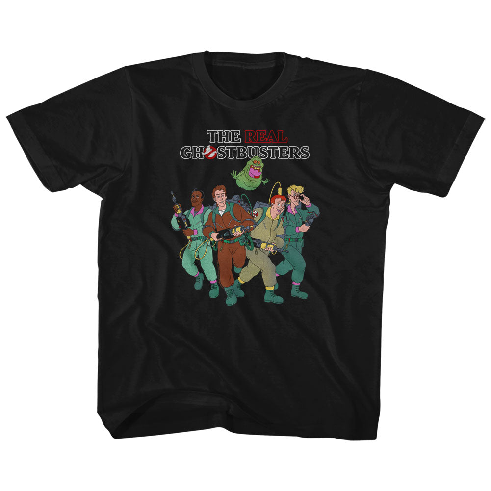 Real Ghostbusters Toddler S/S T-Shirt - The Whole Crew - Solid Black Hoodie, Sweatshirt | CiraTrend.com
