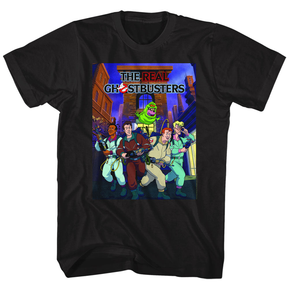 Real Ghostbusters Mens S/S T-Shirt - Poster-Ish - Solid Black Hoodie, Sweatshirt | CiraTrend.com