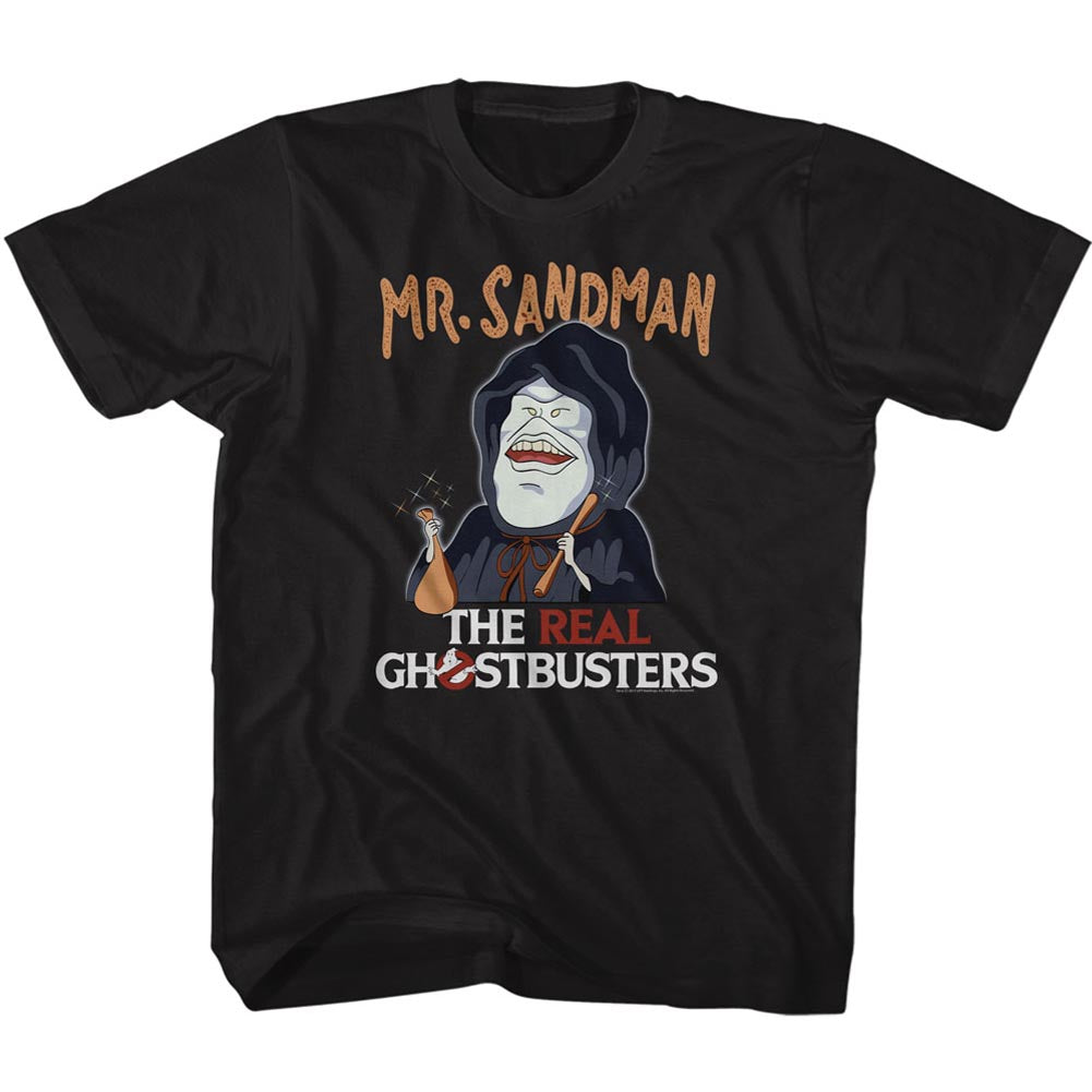 Real Ghostbusters Toddler S/S T-Shirt - Mr. Sandman - Solid Black Hoodie, Sweatshirt | CiraTrend.com