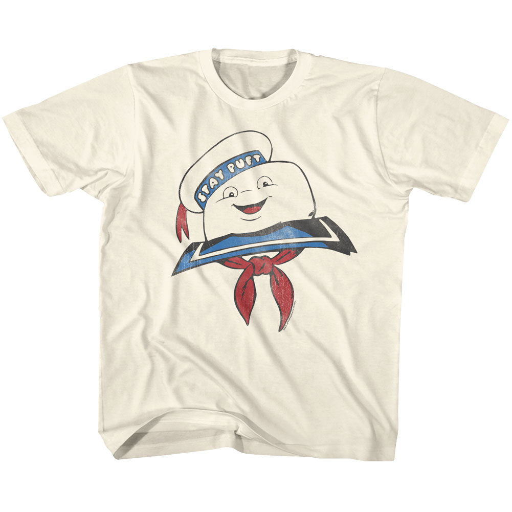 The Real Ghostbusters Youth S/S T-Shirt - Stay Puft Head - Solid Natural Hoodie, Sweatshirt | CiraTrend.com