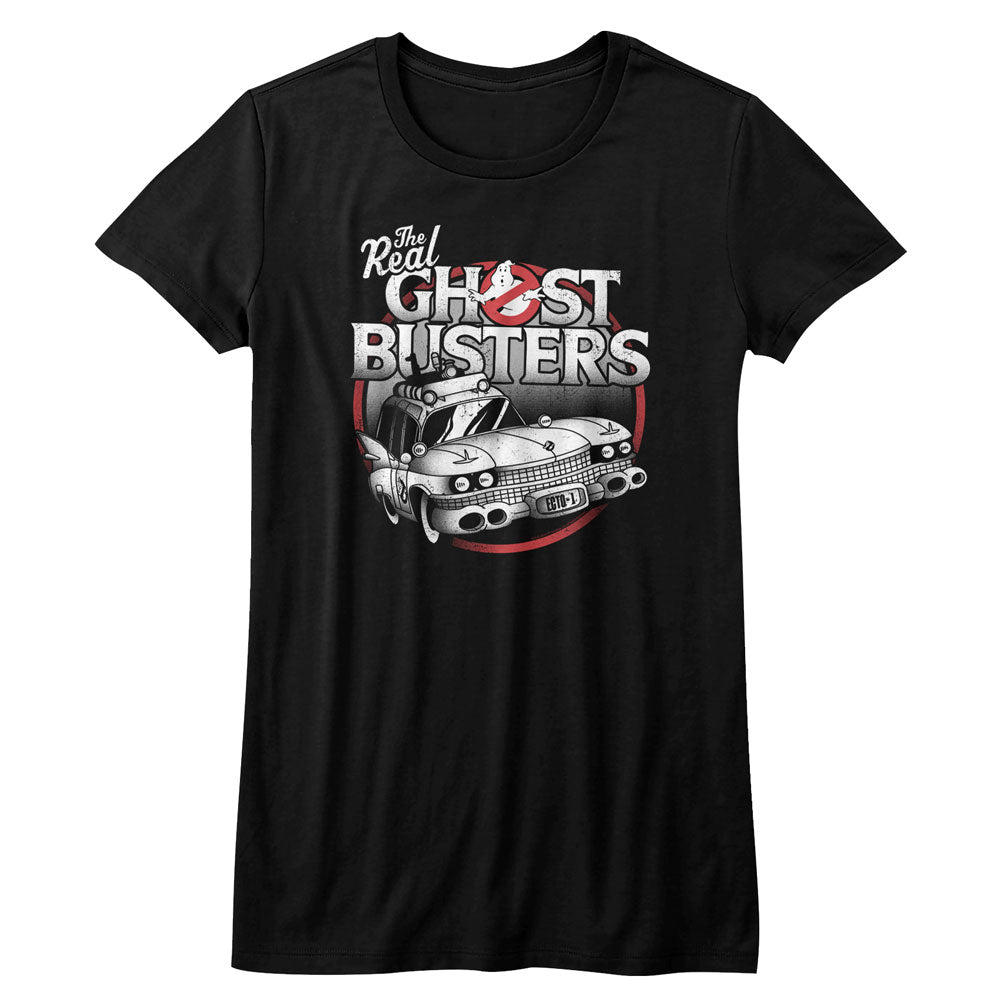 The Real Ghostbusters Girls Juniors S/S T-Shirt - The Car - Solid Black Hoodie, Sweatshirt | CiraTrend.com